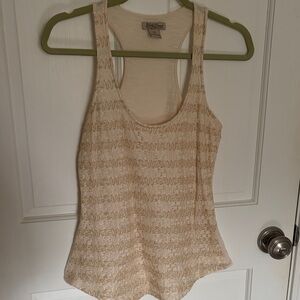 Lucky Brand shimmer knit & cotton racerback tank